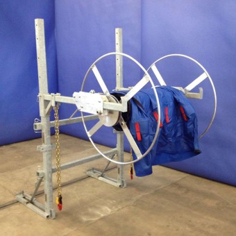 Canvas Chute on SC-500 Aluminum Support Frame With Reel