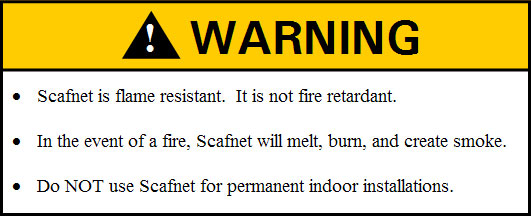 Scafnet® Warning Sign