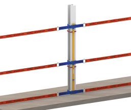 Barrier Rail Inline Configuration Noose Post
