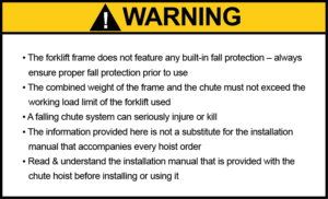 Forklift Frame Warning